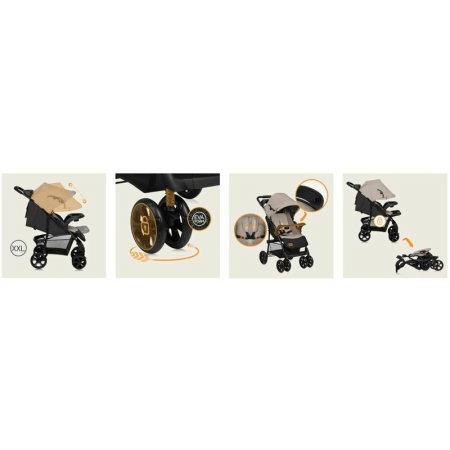 Carucior sport, Lionelo, Emma Plus, Geanta accesorii, Bej 6 luni [19]