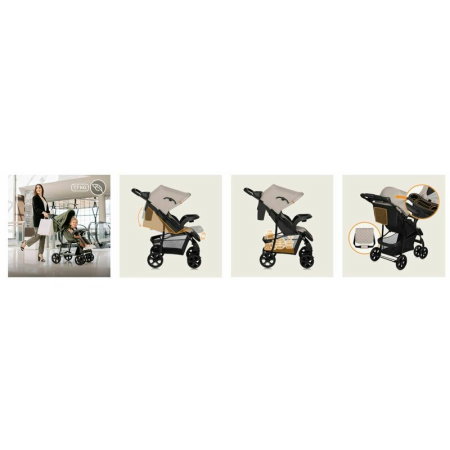 Carucior sport, Lionelo, Emma Plus, Geanta accesorii, Bej 6 luni [20]
