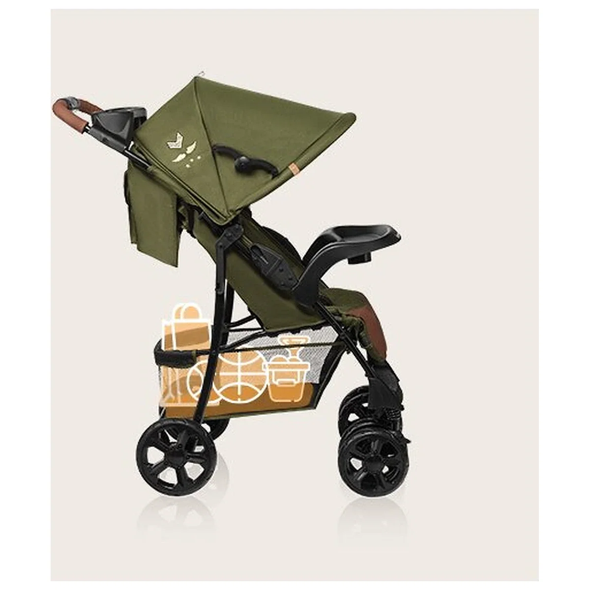 Carucior sport, Lionelo, Emma Plus, Geanta accesorii, Forest Green 6 luni [18]