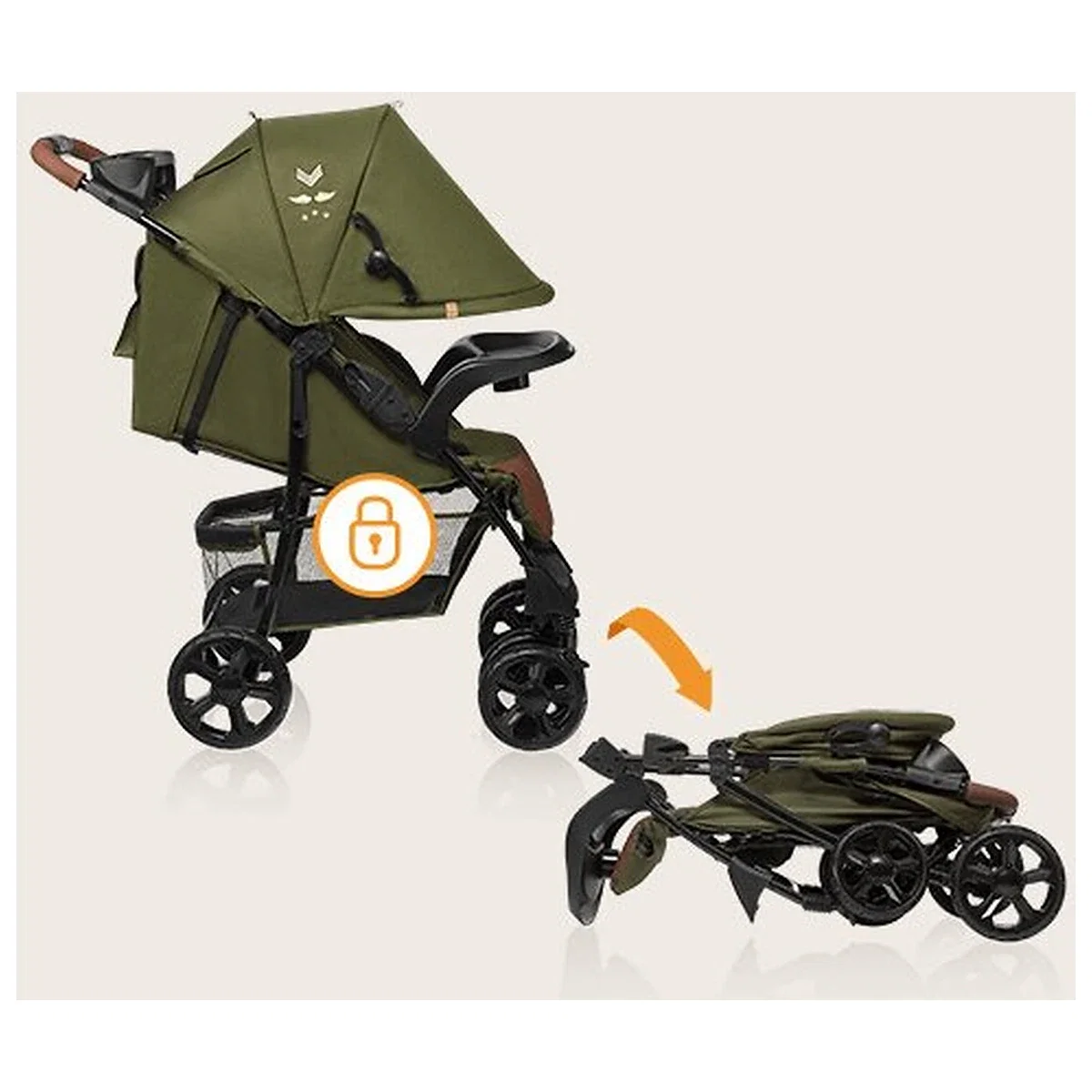 Carucior sport, Lionelo, Emma Plus, Geanta accesorii, Forest Green 6 luni [21]