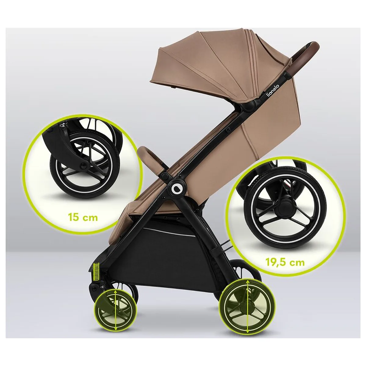 Carucior sport, Lionelo, Ingrid, Capotina impermeabila cu filtru UPF50+, Pana la 22 Kg, Spatar reglabil in 3 pozitii, [22]