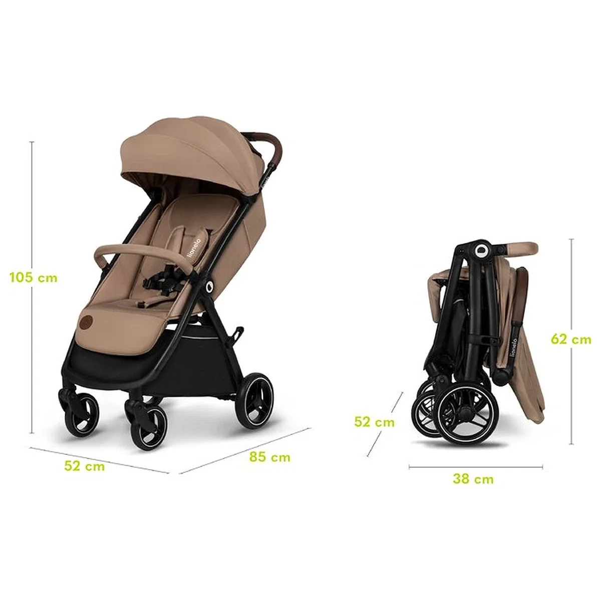 Carucior sport, Lionelo, Ingrid, Capotina impermeabila cu filtru UPF50+, Pana la 22 Kg, Spatar reglabil in 3 pozitii, [18]
