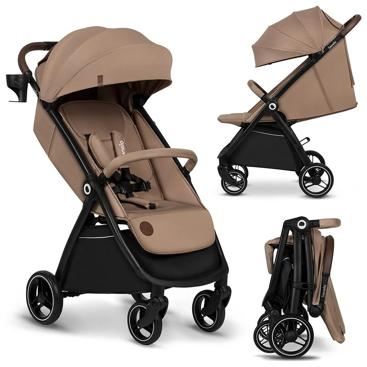 Carucior sport, Lionelo, Ingrid, Capotina impermeabila cu filtru UPF50+, Pana la 22 Kg, Spatar reglabil in 3 pozitii, [17]