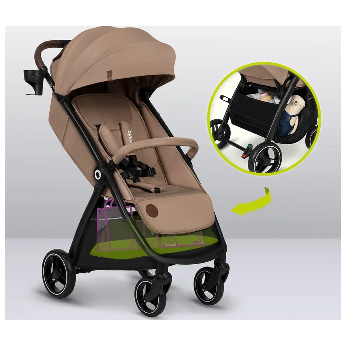 Carucior sport, Lionelo, Ingrid, Capotina impermeabila cu filtru UPF50+, Pana la 22 Kg, Spatar reglabil in 3 pozitii, [25]