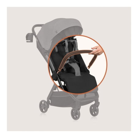 Carucior sport, Lionelo, Julie Air, Greutate redusa - 7.5 kg, Sustine 22 kg, 6 luni+, Capotina impermeabila, Protectie [10]