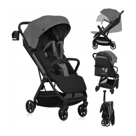 Carucior sport, Lionelo, Julie Air, Greutate redusa - 7.5 kg, Sustine 22 kg, 6 luni+, Capotina impermeabila, Protectie [3]