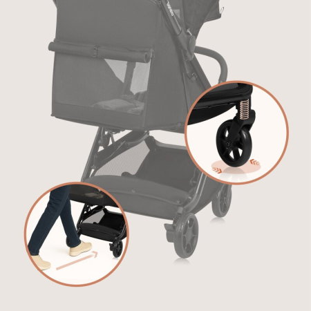 Carucior sport, Lionelo, Julie Air, Greutate redusa - 7.5 kg, Sustine 22 kg, 6 luni+, Capotina impermeabila, Protectie [13]
