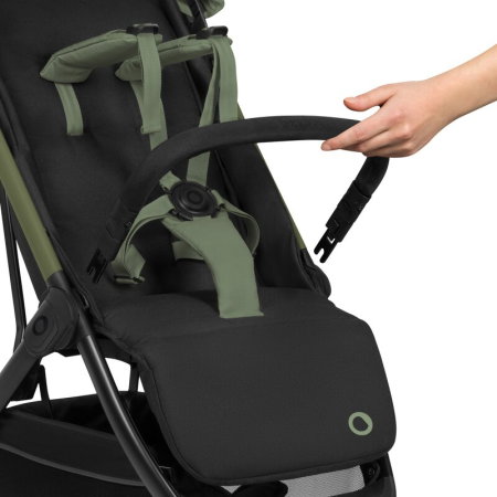 Carucior sport, Lionelo, Julie Air, Greutate redusa - 7.5 kg, Sustine 22 kg, 6 luni+, Capotina impermeabila, Protectie SPF 50+, Include suport sticla, Pliere compacta pentru calatorii, Verde Sage [27]