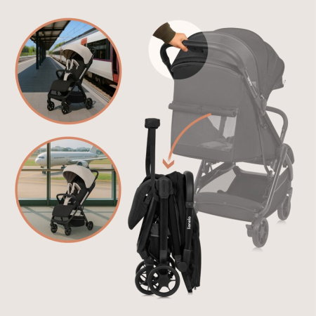 Carucior sport, Lionelo, Julie Air, Greutate redusa - 7.5 kg, Sustine 22 kg, 6 luni+, Capotina impermeabila, Protectie [12]