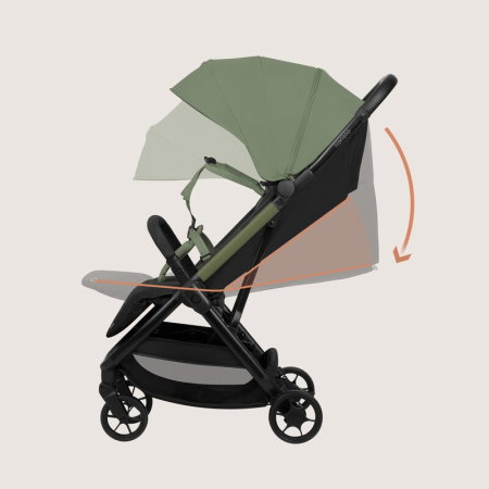 Carucior sport, Lionelo, Julie Air, Greutate redusa - 7.5 kg, Sustine 22 kg, 6 luni+, Capotina impermeabila, Protectie SPF 50+, Include suport sticla, Pliere compacta pentru calatorii, Verde Sage [10]