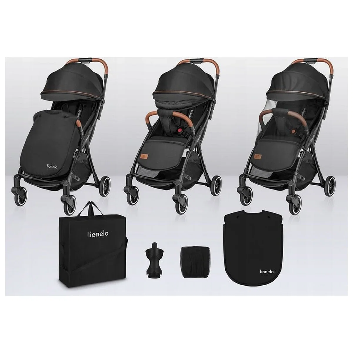 Carucior sport, Lionelo, Julie One, De la nastere, Greutate redusa, Cu accesorii, Cadru din aluminiu, 0-22 kg, Pliere [22]