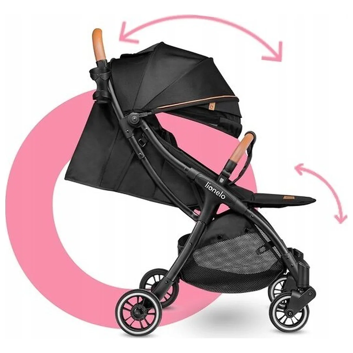 Carucior sport, Lionelo, Julie One, De la nastere, Greutate redusa, Cu accesorii, Cadru din aluminiu, 0-22 kg, Pliere [18]