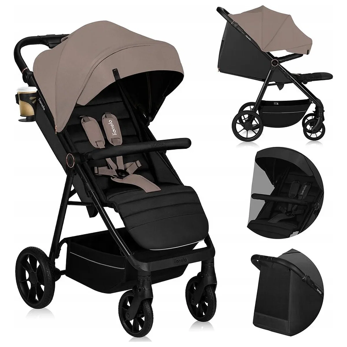 Carucior sport, Lionelo, Mira, Maner reglabil in 5 pozitii, Spatar si suport de picioare reglabile, Plasa de tantari si [22]