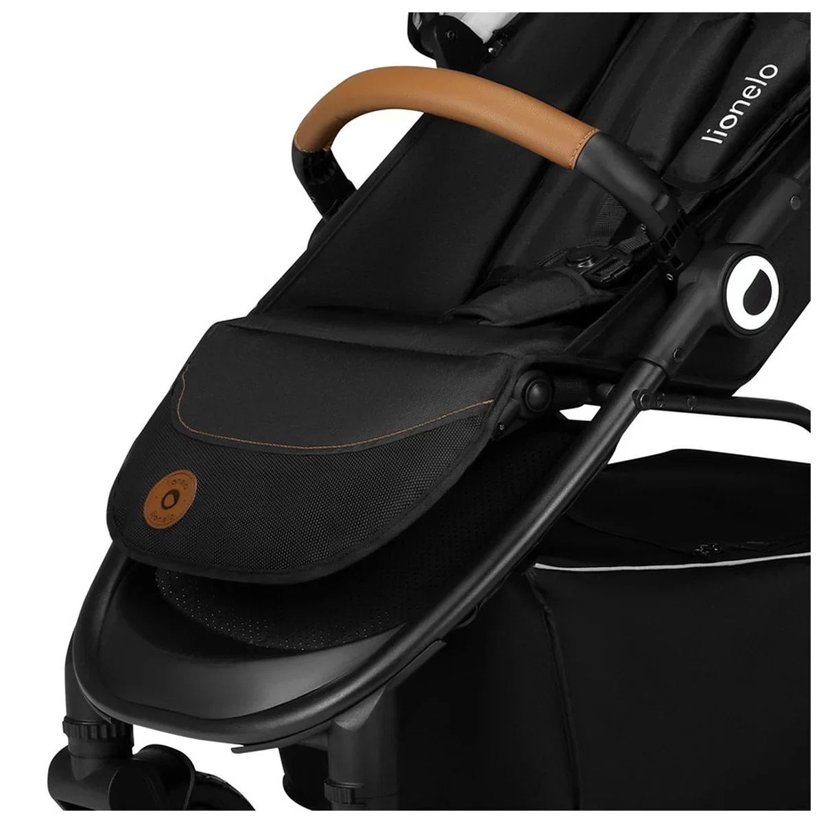 Carucior sport, Lionelo, Natt, De la nastere, Cu accesorii si capotina XXL reglabila, 0 - 22 kg, Negru Onyx 4 ani [16]