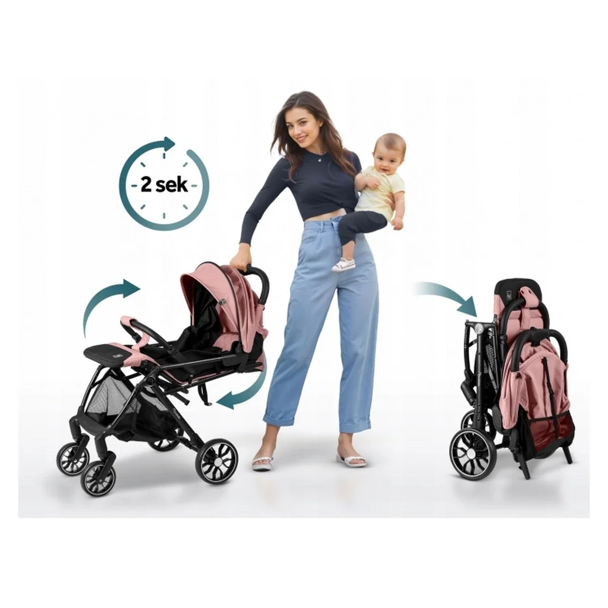Carucior sport , Nukido Paseo - Roz 36 luni [7]