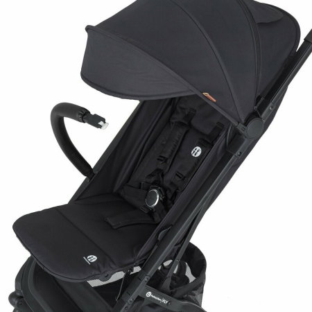 Carucior sport, Petite&Mars, Fly, Pliere compacta, Spatar reglabil pana la pozitie de somn, Suport picioare reglabil, Copertina cu protectie UPF40+, Suport pahar inclus, Pana la 22 kg, 0 luni+, Negru [9]
