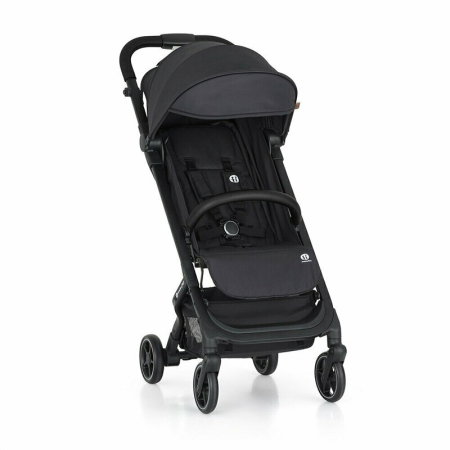Carucior sport, Petite&Mars, Fly, Pliere compacta, Spatar reglabil pana la pozitie de somn, Suport picioare reglabil, Copertina cu protectie UPF40+, Suport pahar inclus, Pana la 22 kg, 0 luni+, Negru [4]