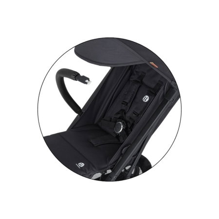 Carucior sport, Petite&Mars, Fly, Pliere compacta, Spatar reglabil pana la pozitie de somn, Suport picioare reglabil, Copertina cu protectie UPF40+, Suport pahar inclus, Pana la 22 kg, 0 luni+, Negru [17]