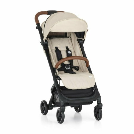 Carucior sport, Petite&Mars, Fly, Pliere compacta, Spatar reglabil pana la pozitie de somn, Suport picioare reglabil, Copertina cu protectie UPF40+, Suport pahar inclus, Pana la 22 kg, 0 luni+, Bej [1]