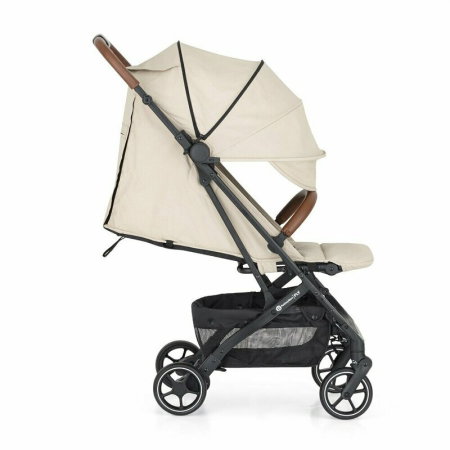 Carucior sport, Petite&Mars, Fly, Pliere compacta, Spatar reglabil pana la pozitie de somn, Suport picioare reglabil, Copertina cu protectie UPF40+, Suport pahar inclus, Pana la 22 kg, 0 luni+, Bej [5]