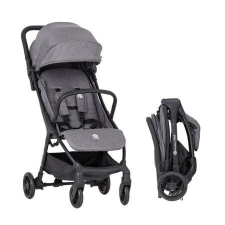 Carucioare sport - Carucior sport, Petite&Mars, Pax Ultimate, Compact - 7 kg, Spatar ajustabil, Suport picioare reglabil, Pliere tip carte, 6-36 luni, Pana la 22 kg, Gri