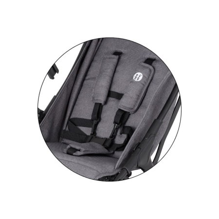 Carucior sport, Petite&Mars, Pax Ultimate, Compact - 7 kg, Spatar ajustabil, Suport picioare reglabil, Pliere tip carte, 6-36 luni, Pana la 22 kg, Gri [8]