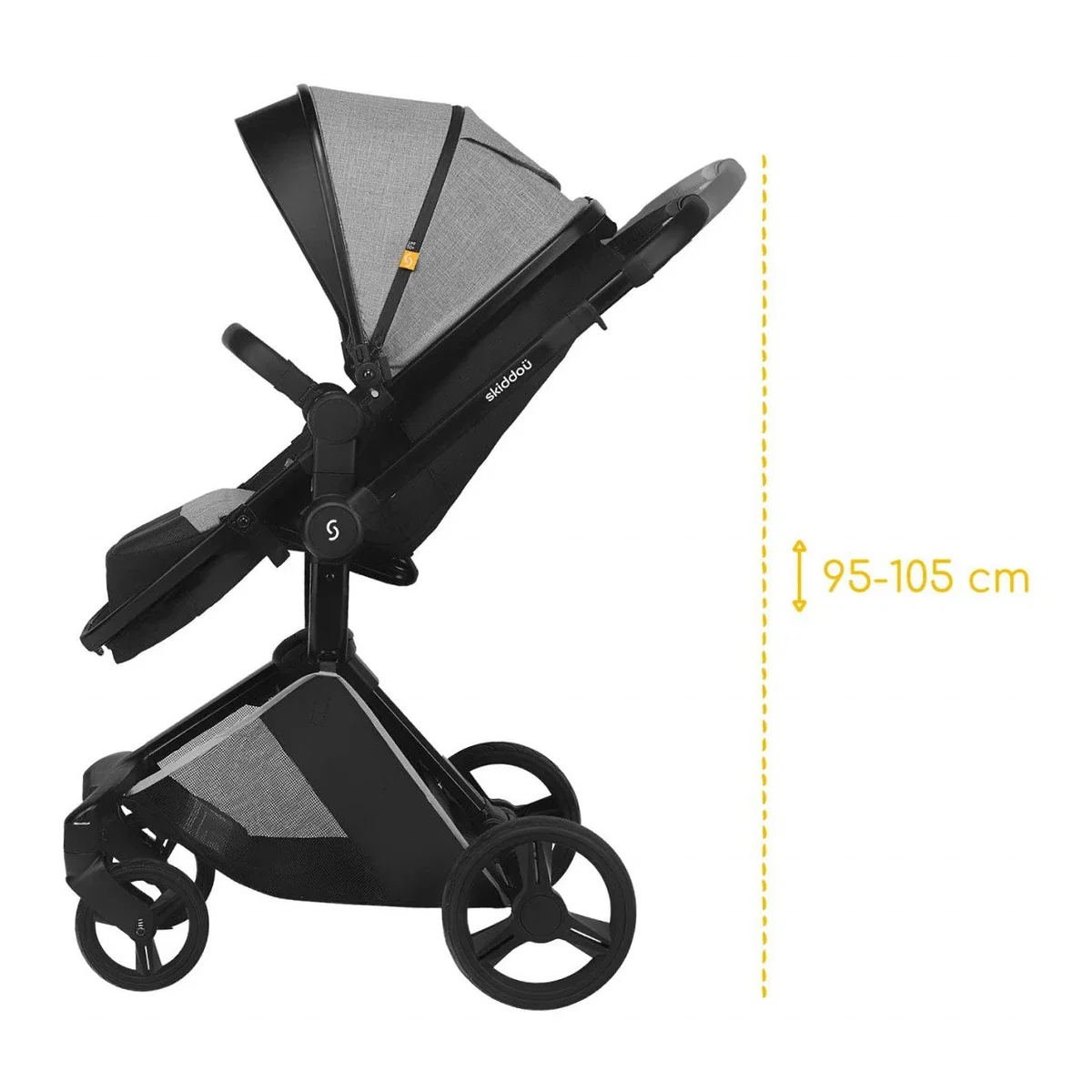Carucior transformabil 2 in 1 Skiddou Nasjo Normandic Dream, Gri [6]