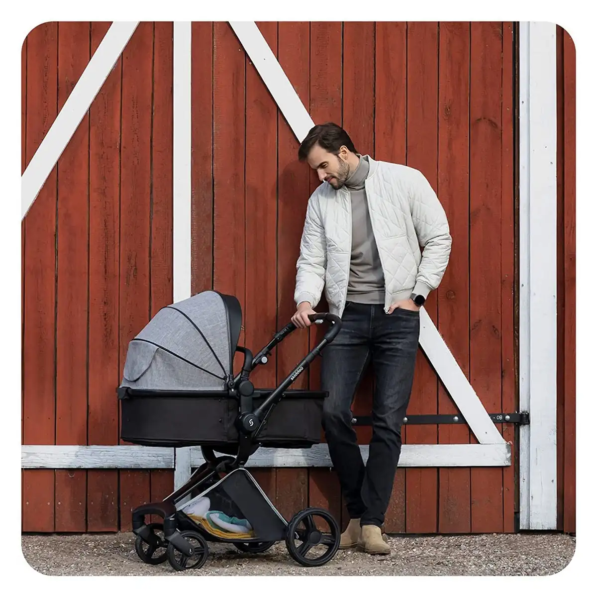 Carucior transformabil 2 in 1 Skiddou Nasjo Normandic Dream, Gri [11]