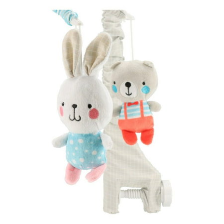 Carusel muzical, BabyMix, Pentru patut, Cu 5 jucarii din plus, Bears and rabbits 0 luni+ [2]