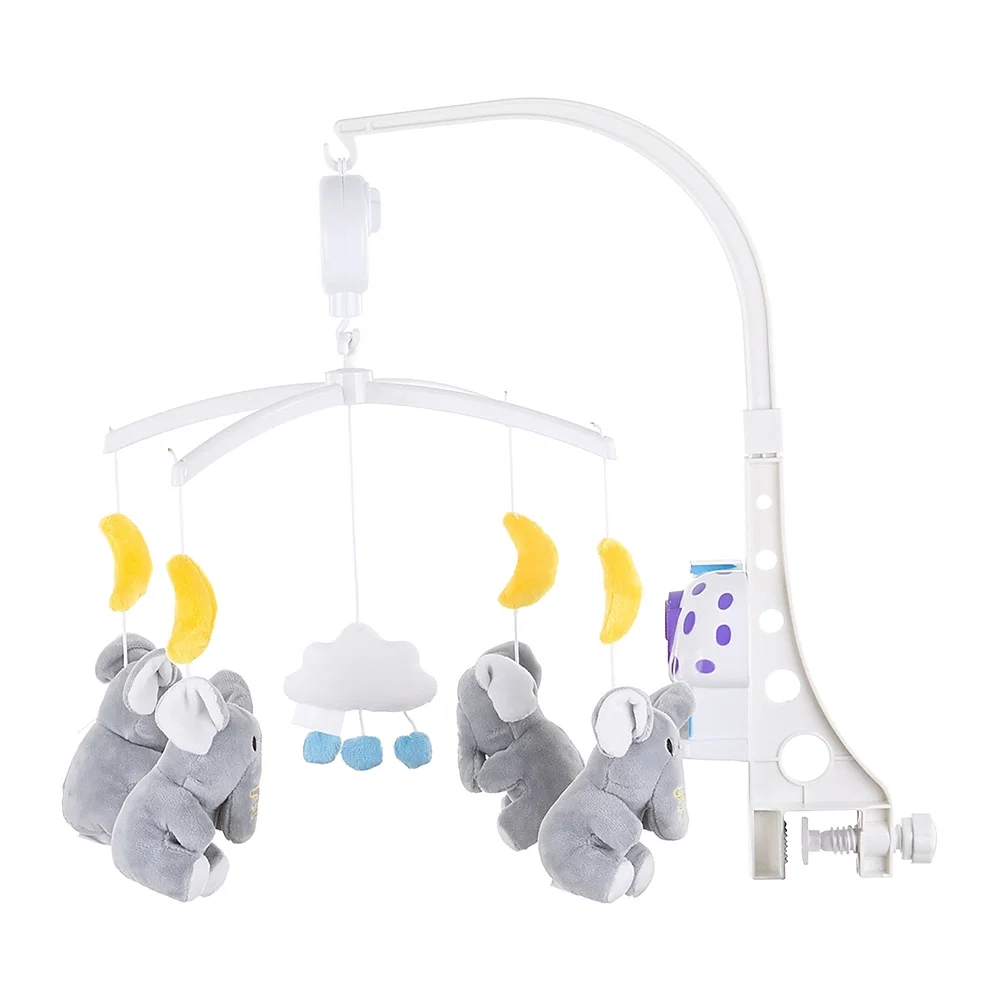 Jucarii muzicale - Carusel muzical pentru patut Chipolino Little Elephants