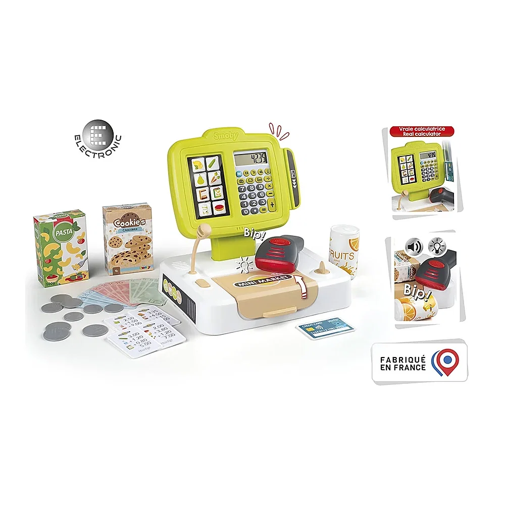 Casa de marcat Smoby Small Cash Register verde 3 ani + [1]