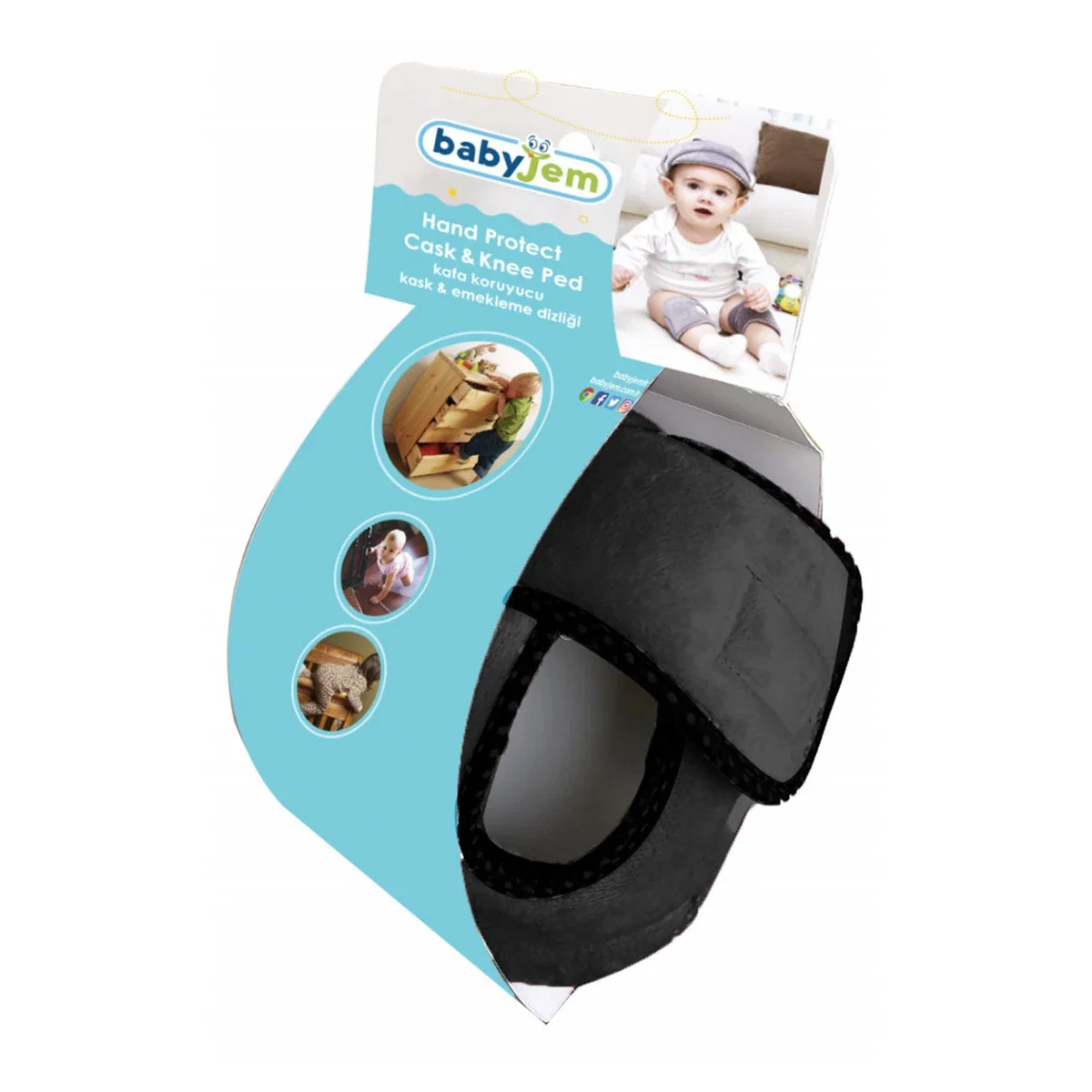 Casca de protectie BabyJem Head protect Grey [3]
