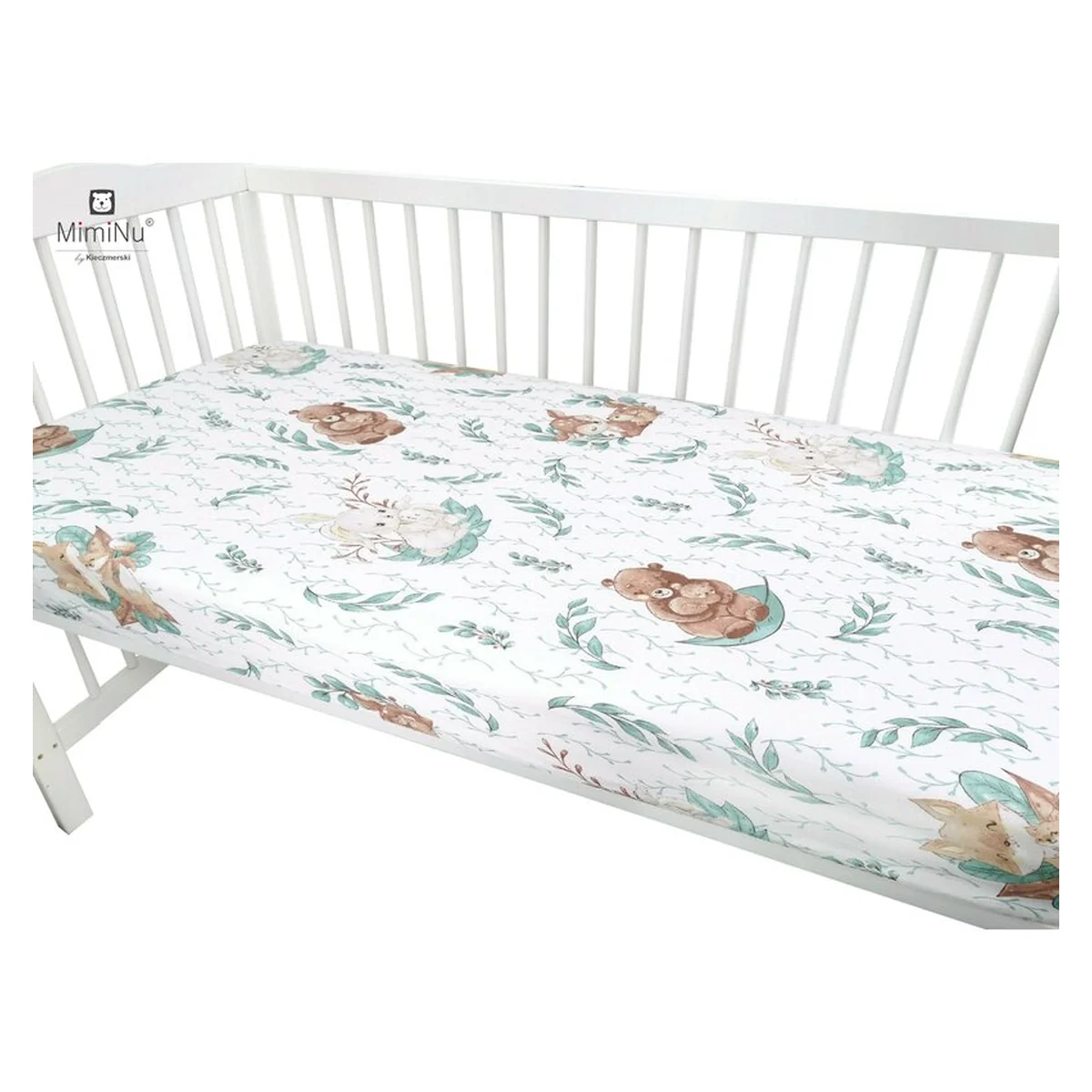 Cearceaf cu elastic, MimiNu, Pentru patut leagan/patut co-sleeper, 90x40 cm, bumbac, Lulu Natural [3]