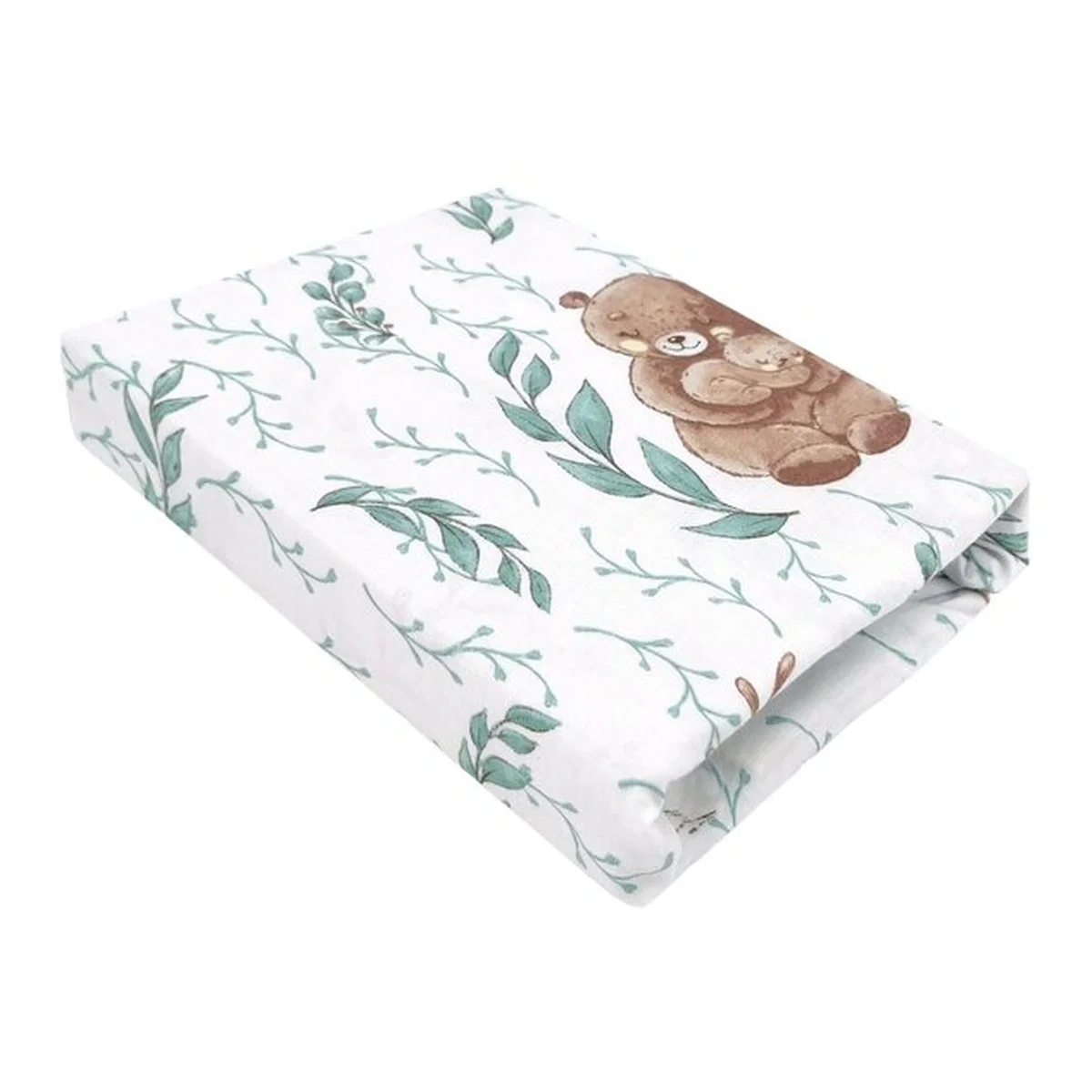 Cearceafuri pentru patut co-sleeper - Cearceaf cu elastic, MimiNu, Pentru patut leagan/patut co-sleeper, 90x40 cm, bumbac, Lulu Natural