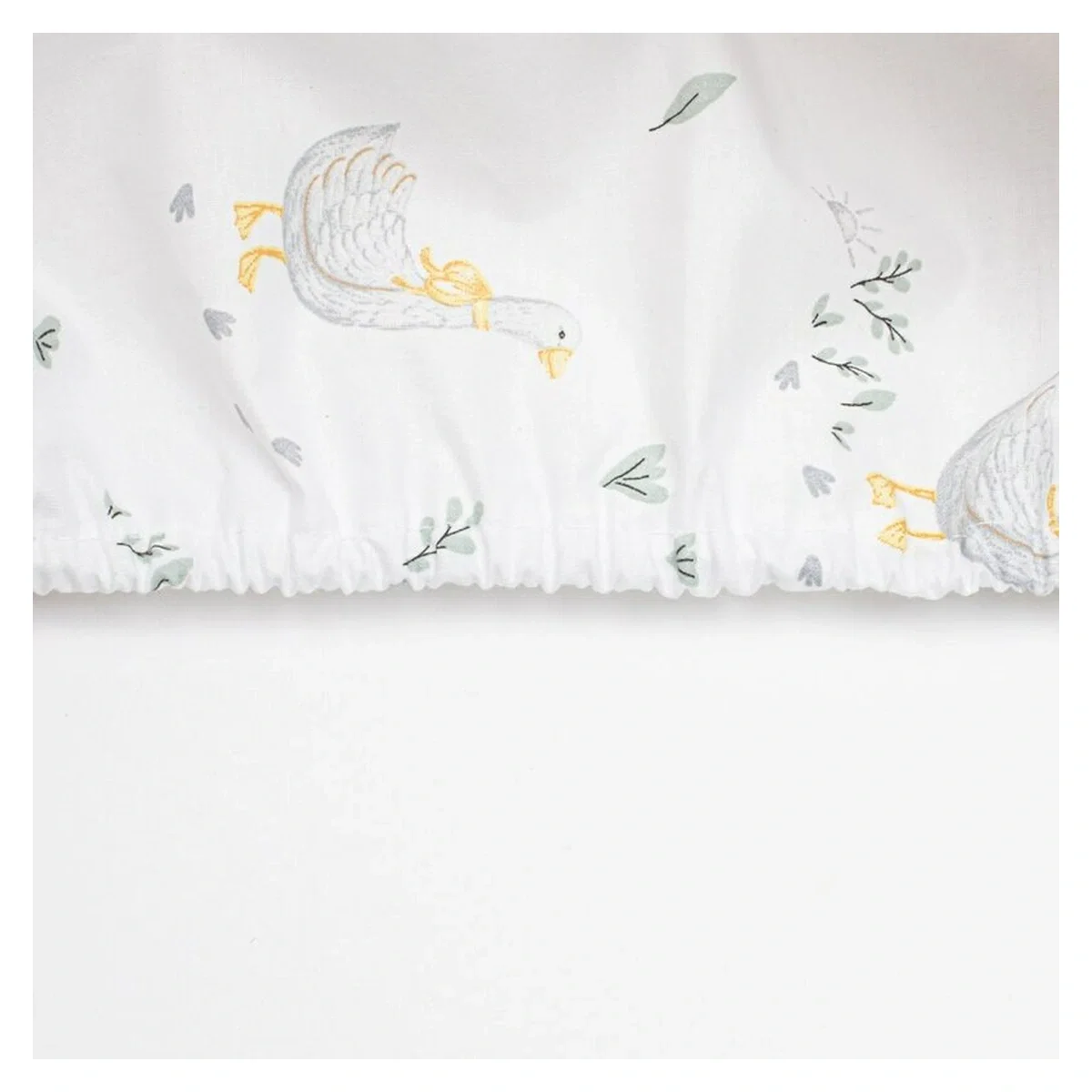 Cearceaf cu elastic, New Baby, Pentru landou, bumbac 100%, 35 x 75 cm, Goose 0 luni+ [2]