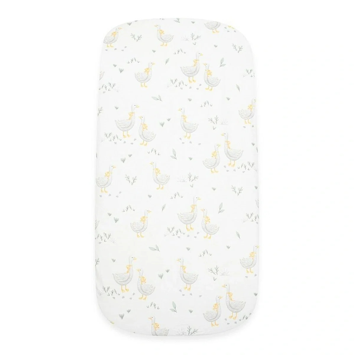 Somnul celor mici - Cearceaf cu elastic, New Baby, Pentru landou, bumbac 100%, 35 x 75 cm, Goose 0 luni+