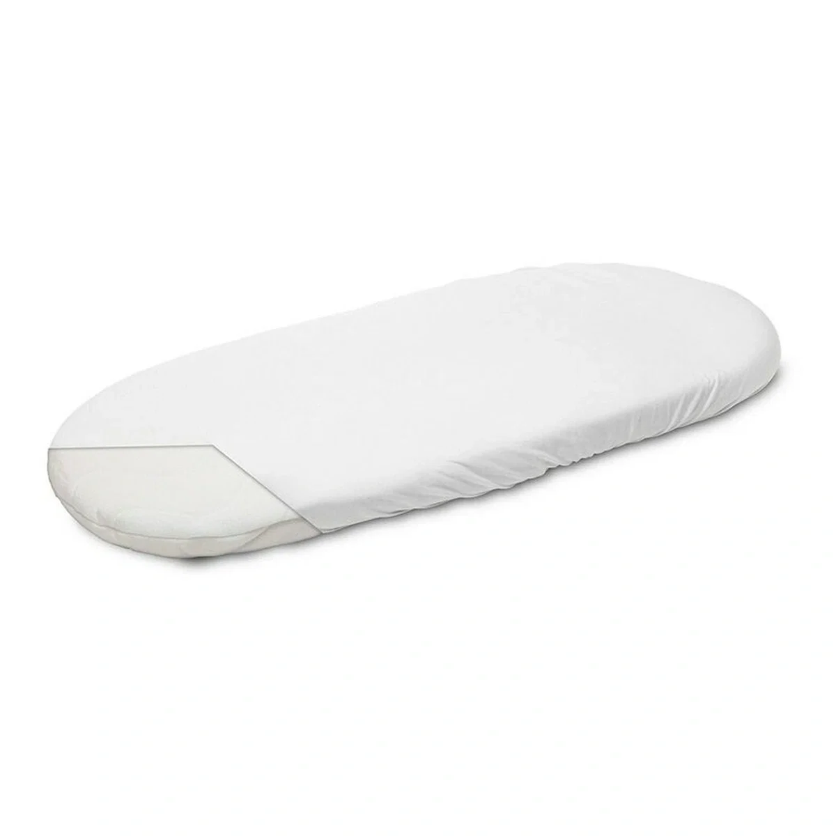 Cearceaf cu elastic, New Baby, Pentru landou, Din Bumbac, 35 x 75 cm, 0 luni+, White [1]