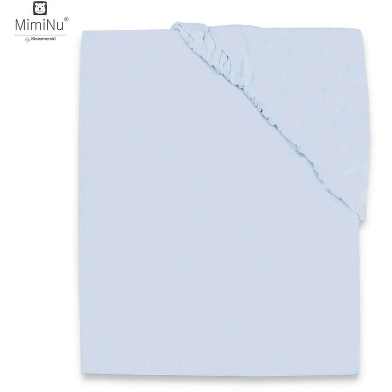 Cearceafuri pentru patut - Cearceaf Jerse cu elastic, 140x70 cm - Light Blue MimiNu