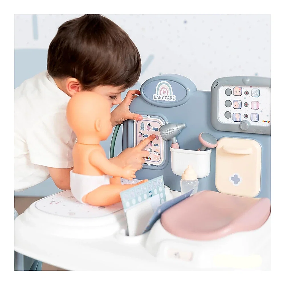 Centru de ingrijire pentru papusi Smoby Baby Care Center albastru cu accesorii 3 ani + [5]