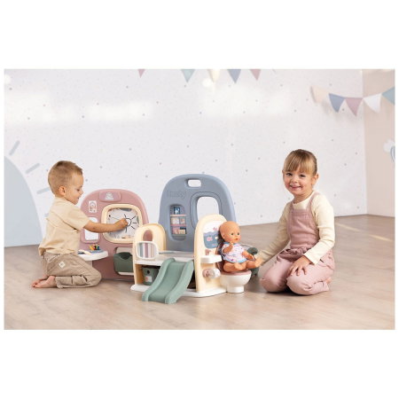 Centru de ingrijire pentru papusi Smoby Baby Care Childcare Center albastru roz cu accesorii 3 ani + [5]