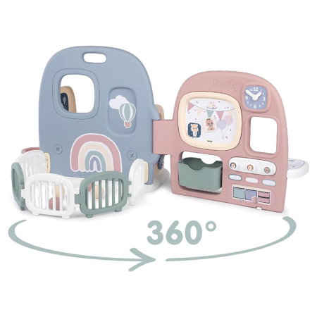 Centru de ingrijire pentru papusi Smoby Baby Care Childcare Center albastru roz cu accesorii 3 ani + [1]
