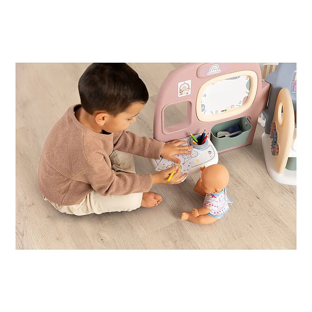 Centru de ingrijire pentru papusi Smoby Baby Care Childcare Center albastru roz cu accesorii 3 ani + [8]