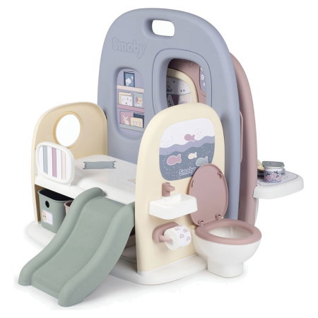 Centru de ingrijire pentru papusi Smoby Baby Care Childcare Center albastru roz cu accesorii 3 ani + [4]