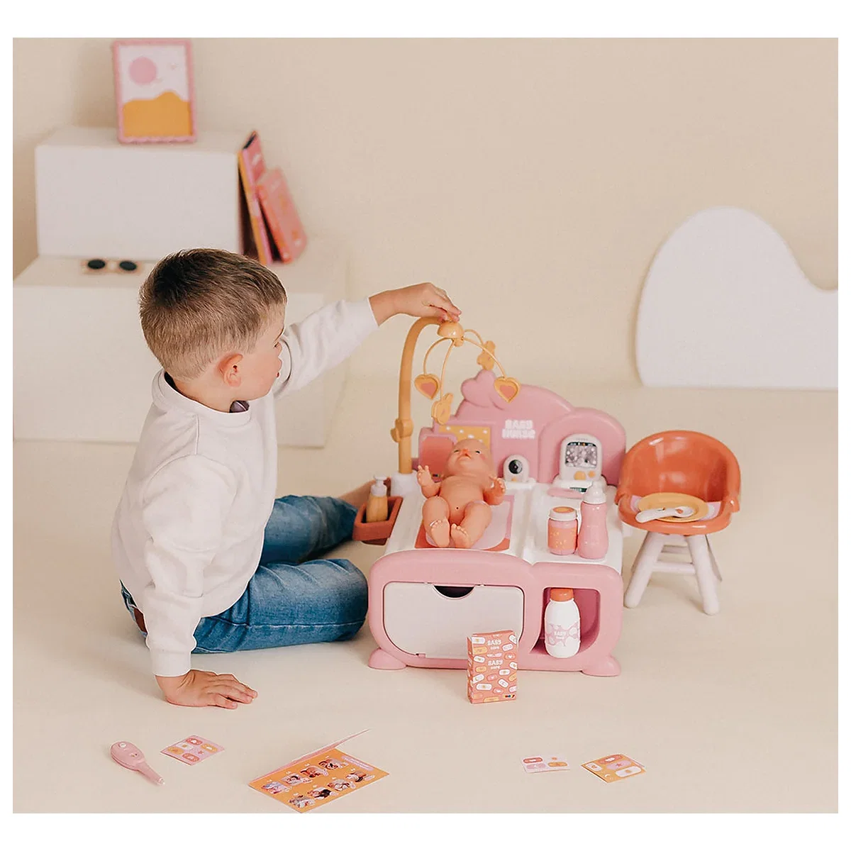 Centru de ingrijire pentru papusi Smoby Baby Nurse Cocoon Nursery 3 in 1 cu 16 accesorii 3 ani + [3]