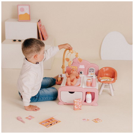 Centru de ingrijire pentru papusi Smoby Baby Nurse Cocoon Nursery 3 in 1 cu 16 accesorii 3 ani + [3]