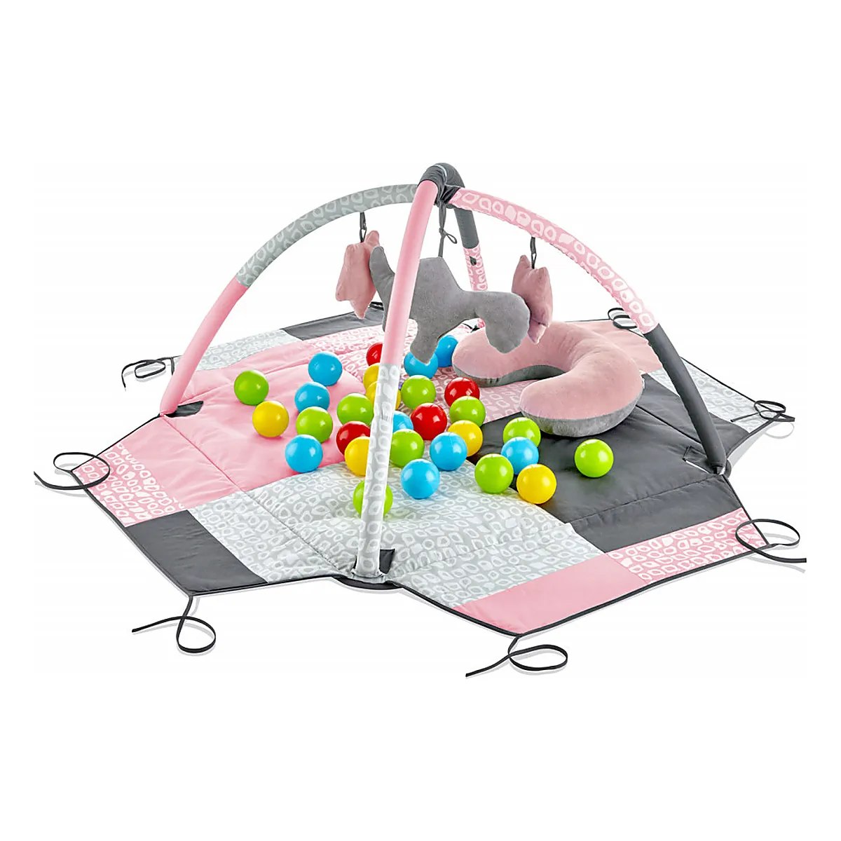 Centru de joaca cu bile BabyJem Roz Toy Ball Play Mat [1]