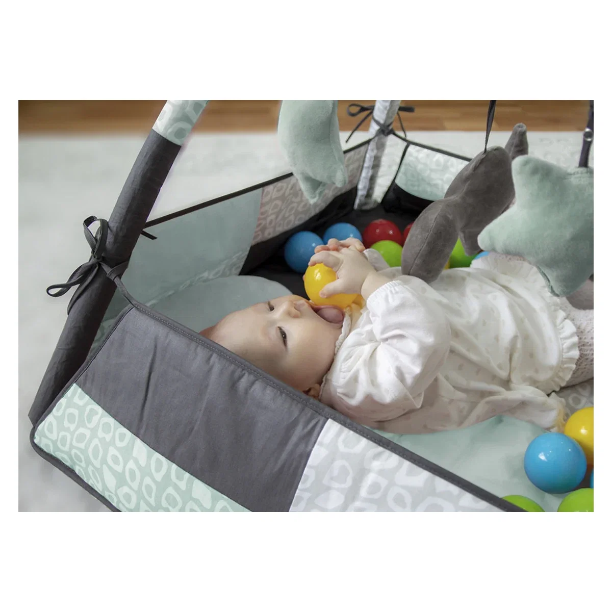 Centru de joaca cu bile BabyJem Verde Toy Ball Play Mat [3]