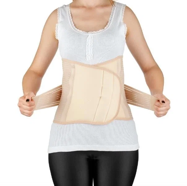 Centuri postnatale - Centura abdominala post-natala reglabila Crem BabyJem Postpartum L-XL