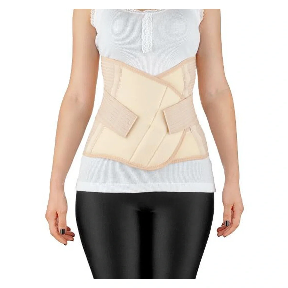 Centura abdominala post-natala reglabila Crem BabyJem Postpartum S-M [3]