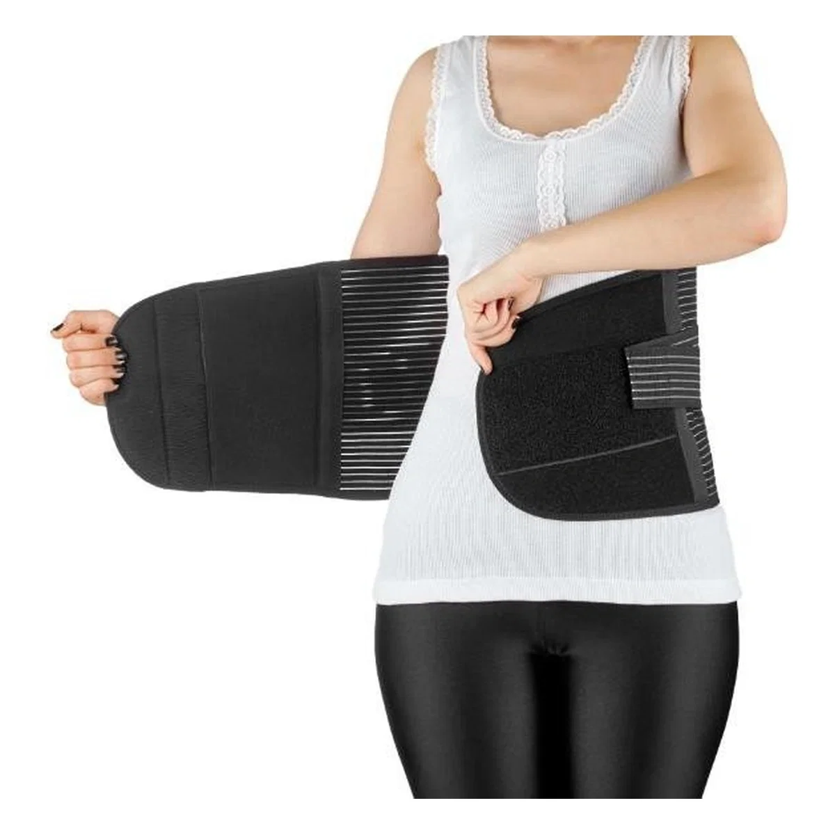 Centuri postnatale - Centura abdominala post-natala reglabila Negru BabyJem Postpartum